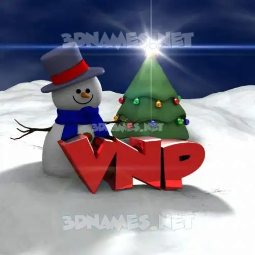 vnp in Happy Xmas style - 3D name wallpaper vnp in Happy Xmas style - 3D name wallpaper