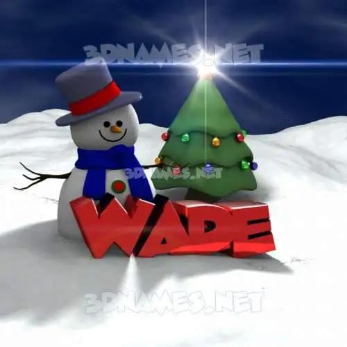 wade in Happy Xmas style - 3D name wallpaper wade in Happy Xmas style - 3D name wallpaper