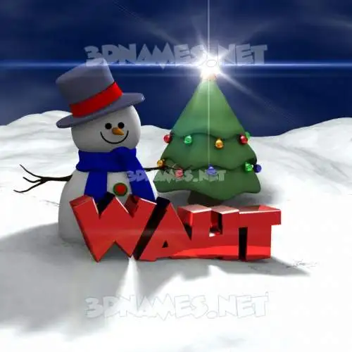 waut in Happy Xmas style - 3D name wallpaper waut in Happy Xmas style - 3D name wallpaper