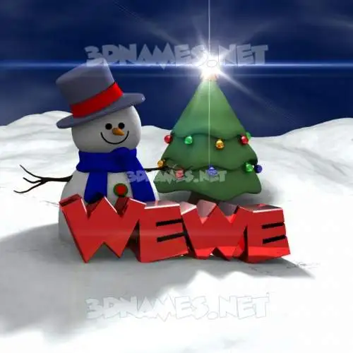 wewe in Happy Xmas style - 3D name wallpaper wewe in Happy Xmas style - 3D name wallpaper