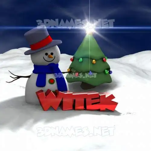witek in Happy Xmas style - 3D name wallpaper witek in Happy Xmas style - 3D name wallpaper