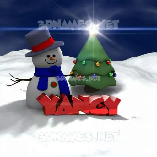 yancy in Happy Xmas style - 3D name wallpaper