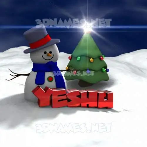 yeshu in Happy Xmas style - 3D name wallpaper yeshu in Happy Xmas style - 3D name wallpaper