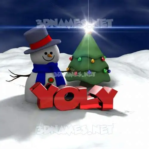 yoly in Happy Xmas style - 3D name wallpaper yoly in Happy Xmas style - 3D name wallpaper