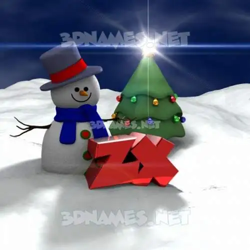 zx in Happy Xmas style - 3D name wallpaper zx in Happy Xmas style - 3D name wallpaper