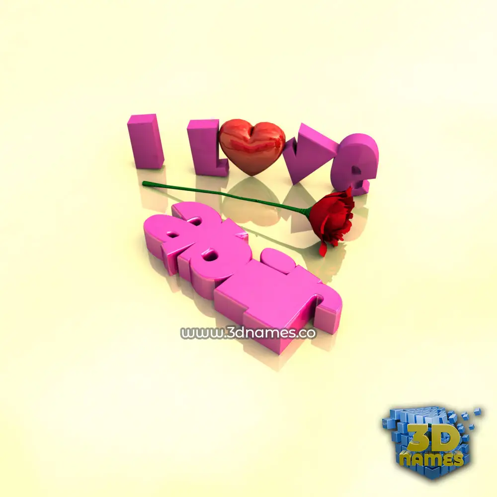 abir in I Love ??? style - 3D name wallpaper