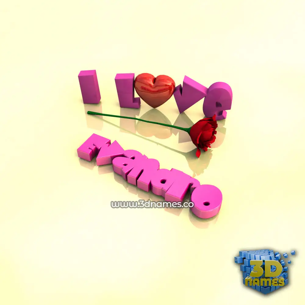 evandro in I Love ??? style - 3D name wallpaper