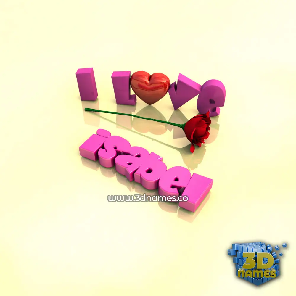isabel in I Love ??? style - 3D name wallpaper isabel in I Love ??? style - 3D name wallpaper