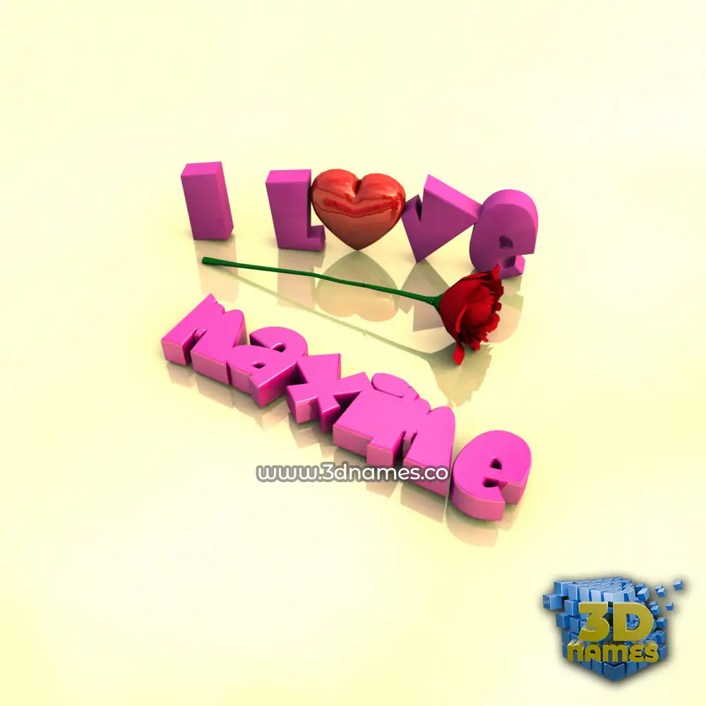 maxime in I Love ??? style - 3D name wallpaper maxime in I Love ??? style - 3D name wallpaper