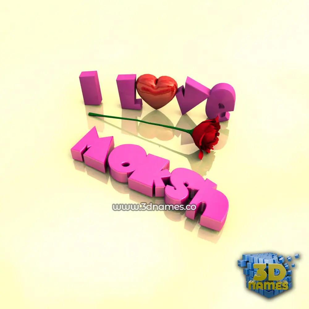 moksh in I Love ??? style - 3D name wallpaper moksh in I Love ??? style - 3D name wallpaper