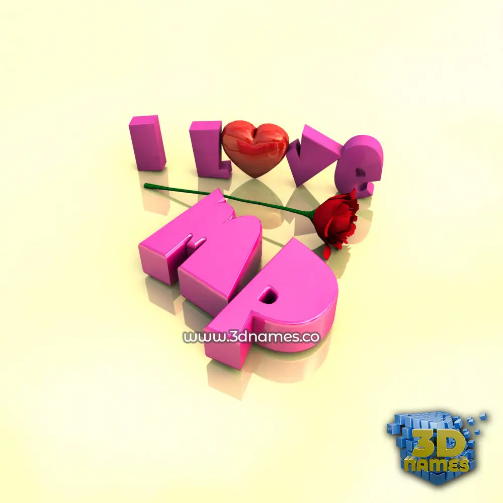 mp in I Love ??? style - 3D name wallpaper mp in I Love ??? style - 3D name wallpaper