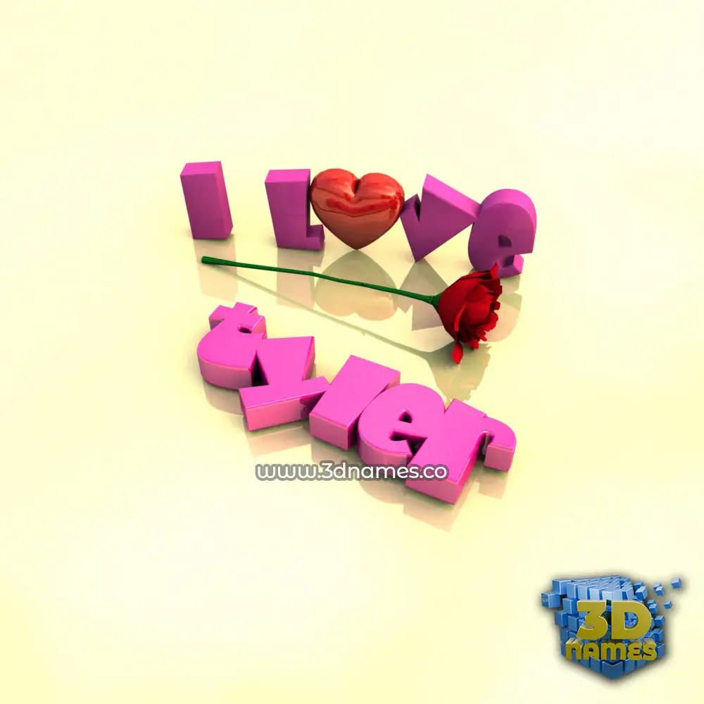 tyler in I Love ??? style - 3D name wallpaper tyler in I Love ??? style - 3D name wallpaper