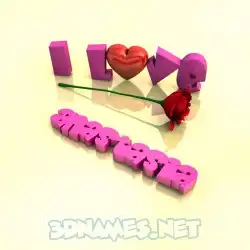 anastasia in I Love ??? style - 3D name wallpaper