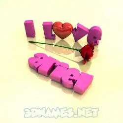 ariel in I Love ??? style - 3D name wallpaper