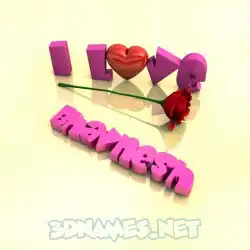 bhavnesh in I Love ??? style - 3D name wallpaper