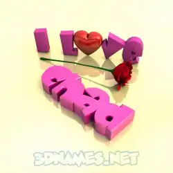 chad in I Love ??? style - 3D name wallpaper
