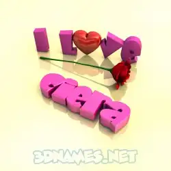 ciera in I Love ??? style - 3D name wallpaper