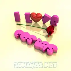 costas in I Love ??? style - 3D name wallpaper