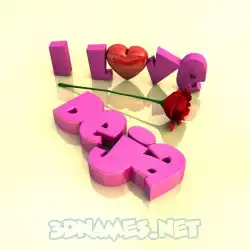 deja in I Love ??? style - 3D name wallpaper