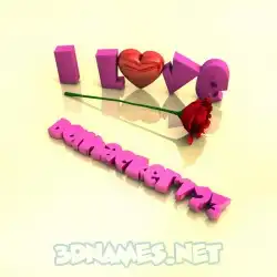 donhacker123 in I Love ??? style - 3D name wallpaper