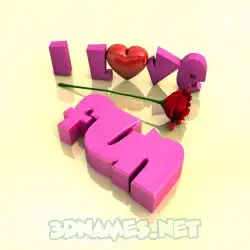 fun in I Love ??? style - 3D name wallpaper