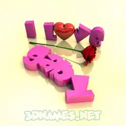 gaby in I Love ??? style - 3D name wallpaper