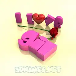 gil in I Love ??? style - 3D name wallpaper