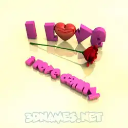 i love danny in I Love ??? style - 3D name wallpaper