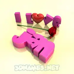 jan in I Love ??? style - 3D name wallpaper