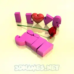 jill in I Love ??? style - 3D name wallpaper