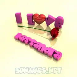 kassandra in I Love ??? style - 3D name wallpaper