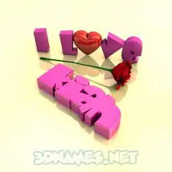 kiah in I Love ??? style - 3D name wallpaper