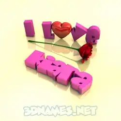 kiara in I Love ??? style - 3D name wallpaper