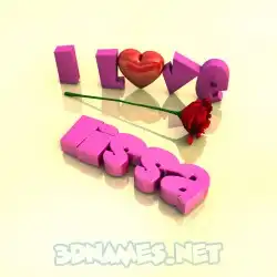 lissa in I Love ??? style - 3D name wallpaper