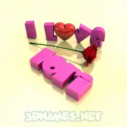 lori in I Love ??? style - 3D name wallpaper