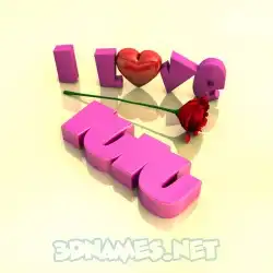 lulu in I Love ??? style - 3D name wallpaper
