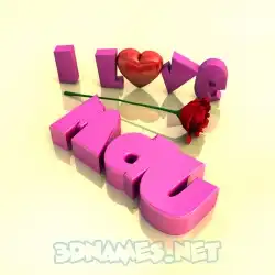 mdu in I Love ??? style - 3D name wallpaper