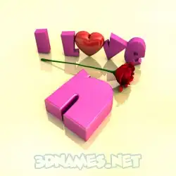 n in I Love ??? style - 3D name wallpaper