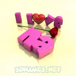 na in I Love ??? style - 3D name wallpaper