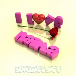 naima in I Love ??? style - 3D name wallpaper