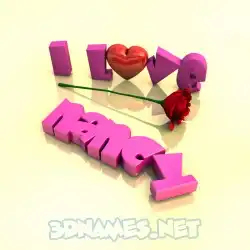 nancy in I Love ??? style - 3D name wallpaper