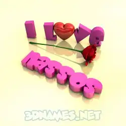 nassos in I Love ??? style - 3D name wallpaper