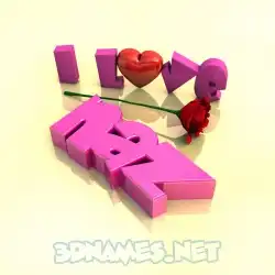 naz in I Love ??? style - 3D name wallpaper