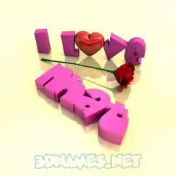 nhat in I Love ??? style - 3D name wallpaper