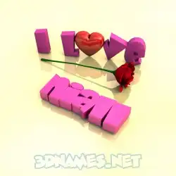 niall in I Love ??? style - 3D name wallpaper