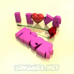 nick in I Love ??? style - 3D name wallpaper
