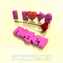 nigel in I Love ??? style - 3D name wallpaper