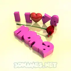 noha in I Love ??? style - 3D name wallpaper