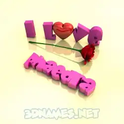 phaedra in I Love ??? style - 3D name wallpaper
