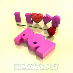pol in I Love ??? style - 3D name wallpaper